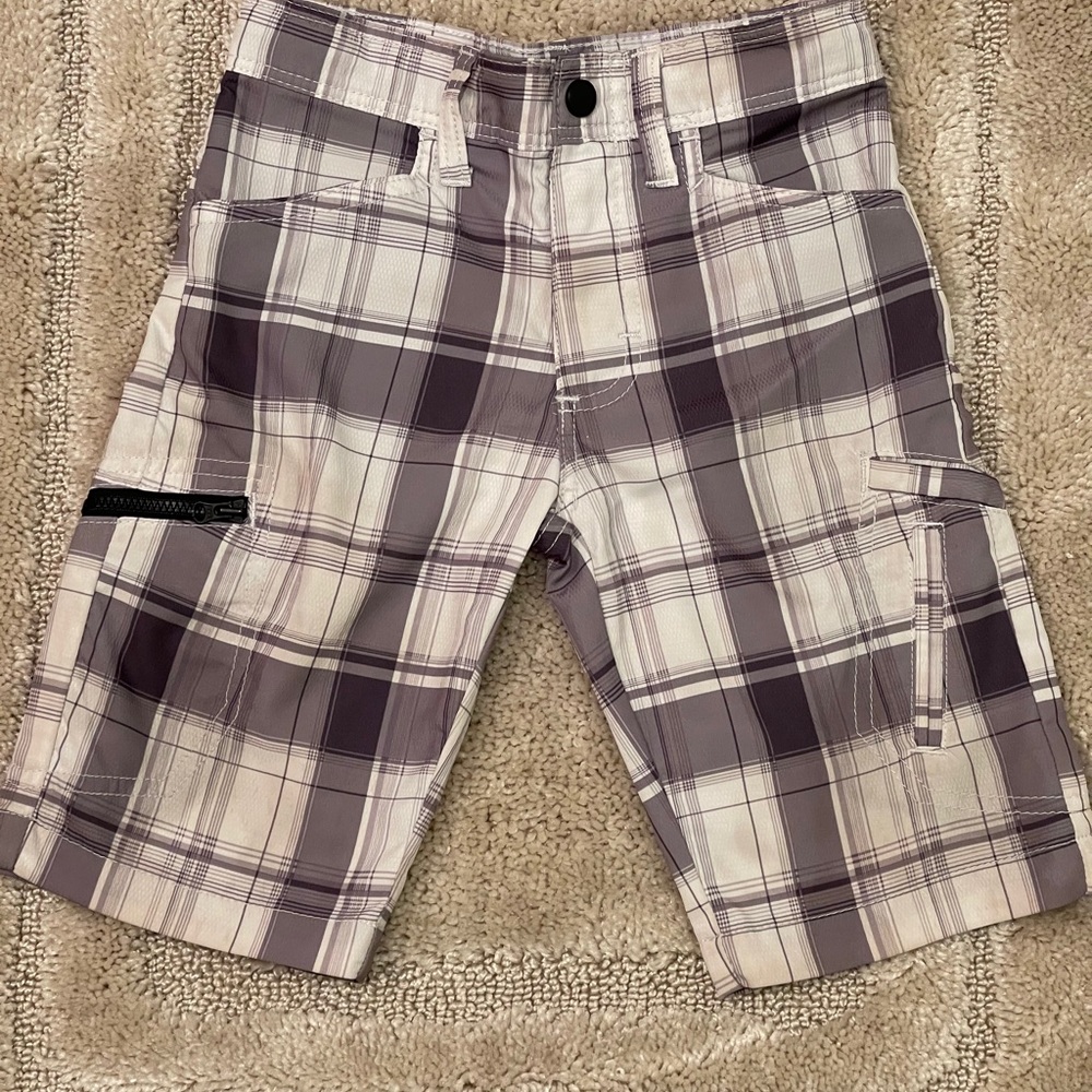 Boys Lee plaid shorts w/ side pockets